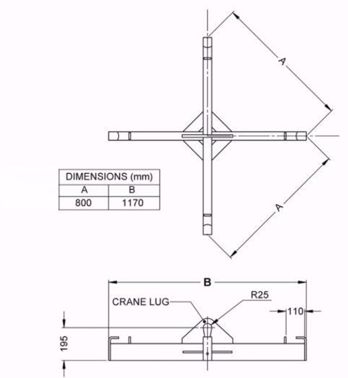 Crane Lifting Bulk Bag Jib 2000Kg SWL Perth Crane Cages Crane Man